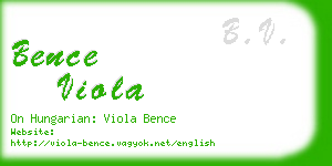 bence viola business card